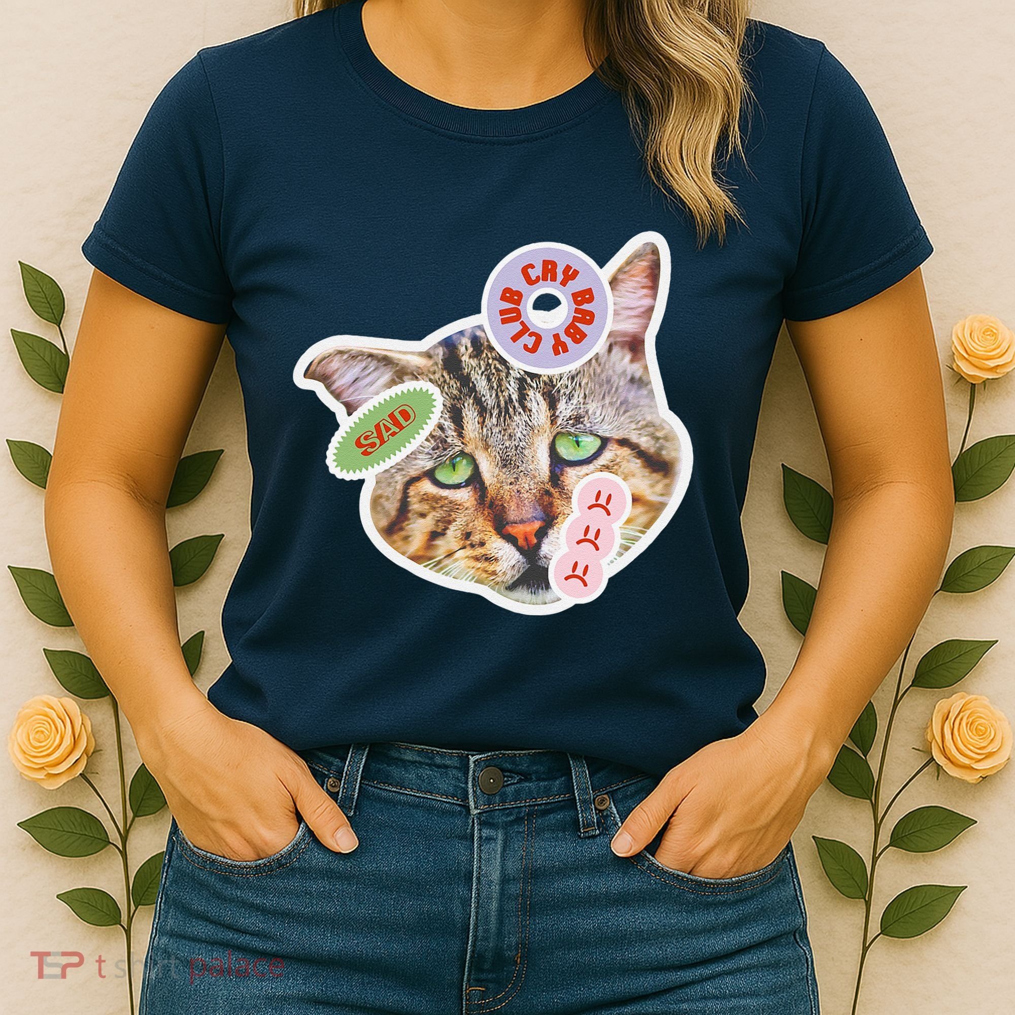 Drama Queen Sad Cat Funny & Ugly Cute Women's T-Shirt