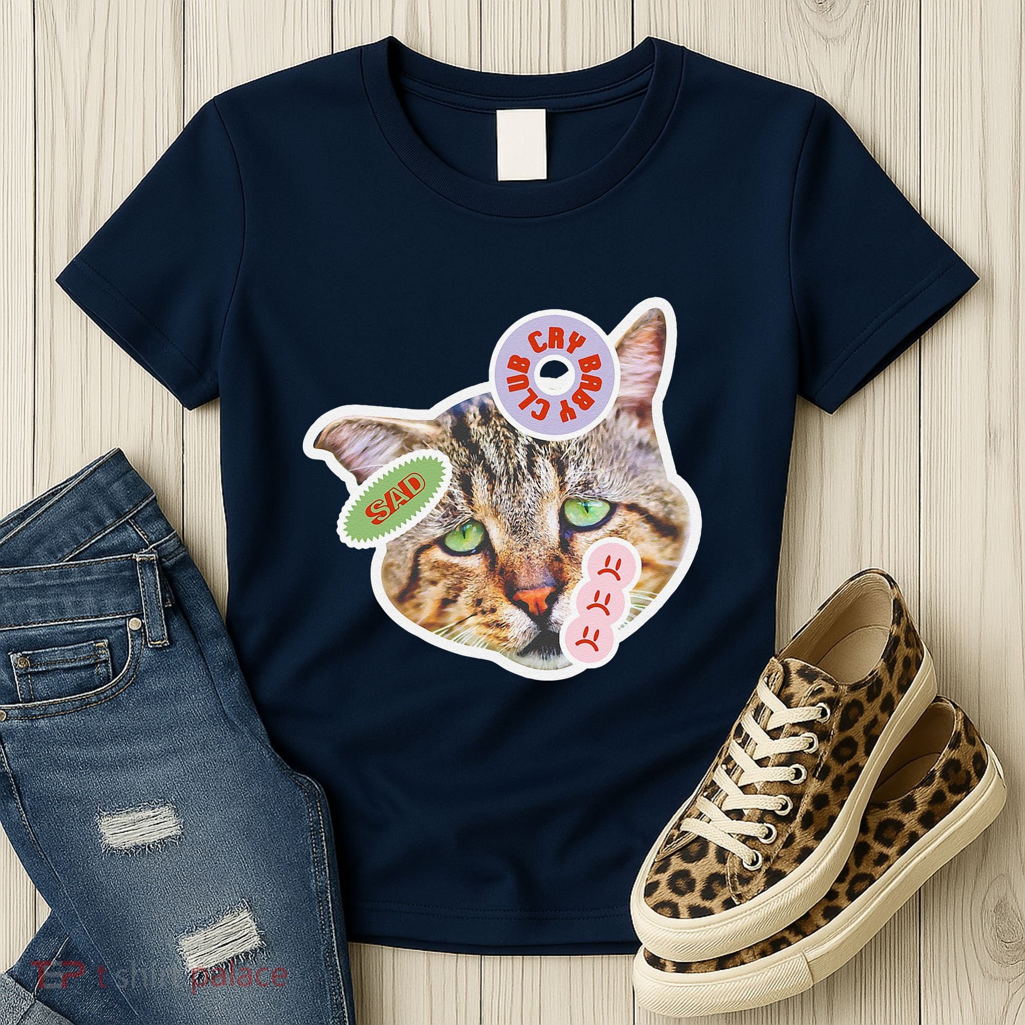 Drama Queen Sad Cat Funny & Ugly Cute Women's T-Shirt
