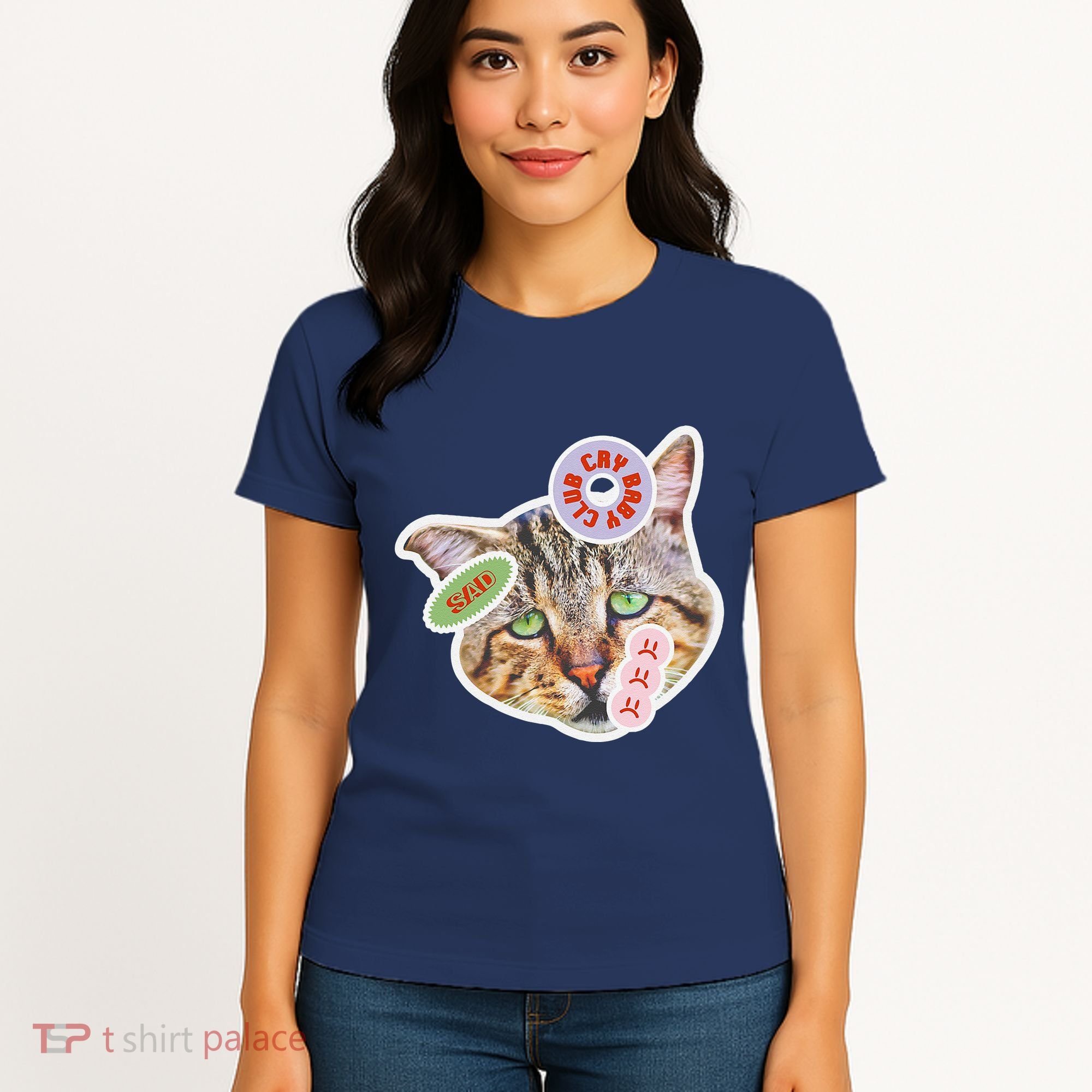 Drama Queen Sad Cat Funny & Ugly Cute Women's T-Shirt
