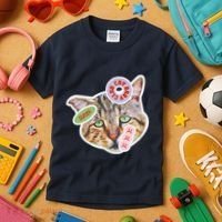Drama Queen Sad Cat Funny & Ugly Cute Kids T-Shirt thumb 3