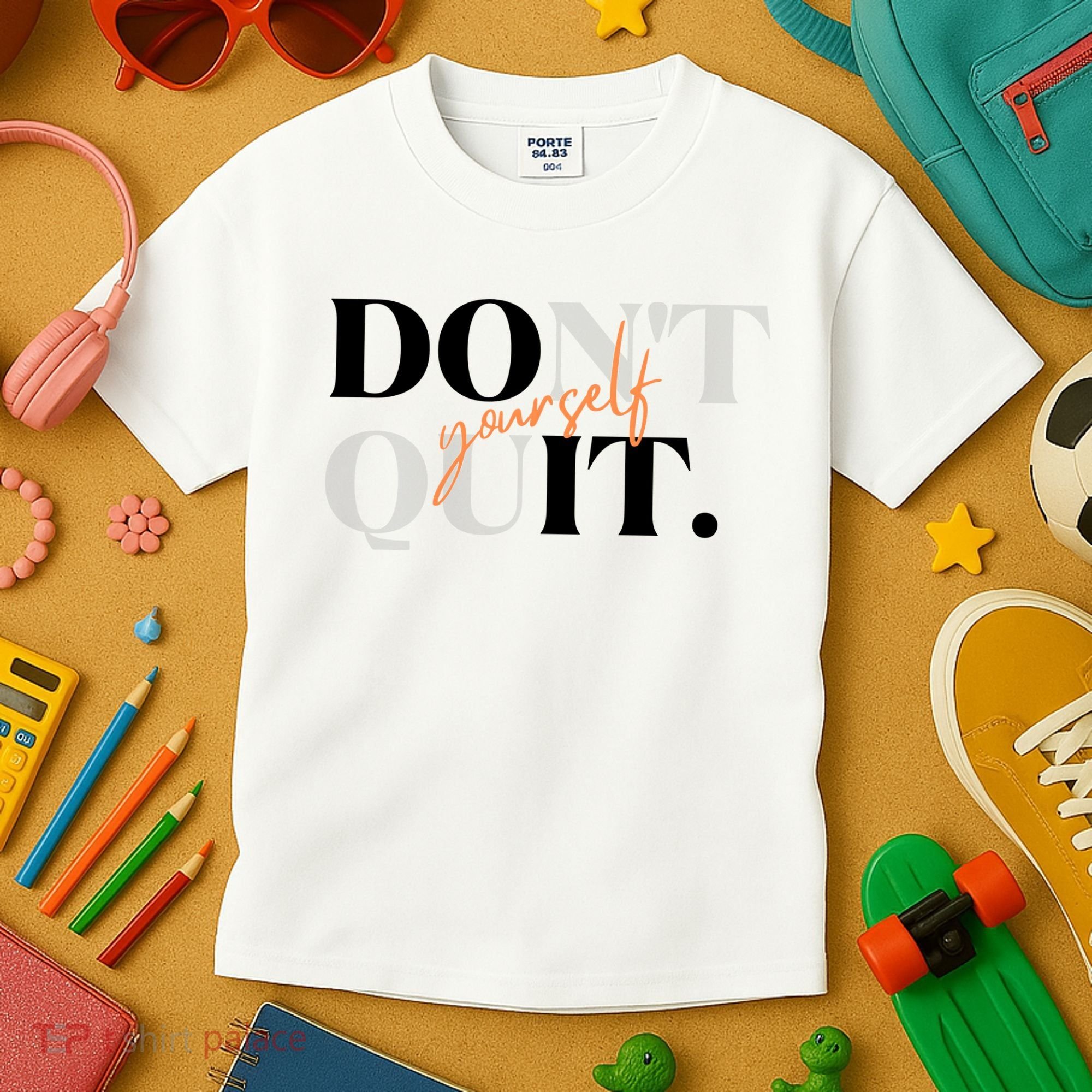 Don't Quit Yourself Motivational Kids T-Shirt