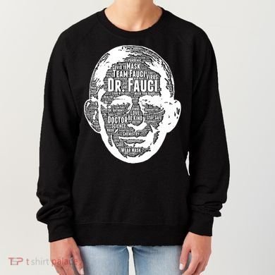 Dr. Fauci Word Face Portrait Women's Sweatshirt
