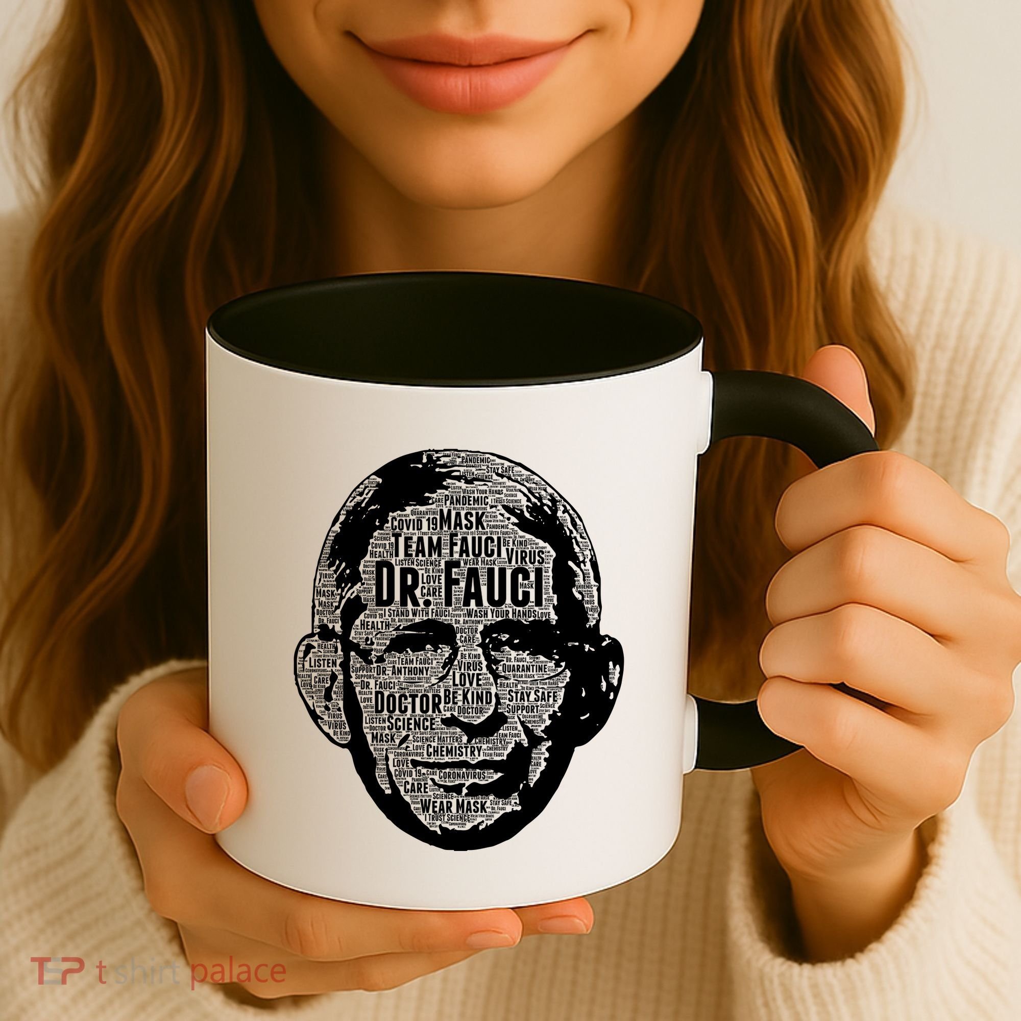 Dr. Fauci Word Face Portrait Coffee Mug