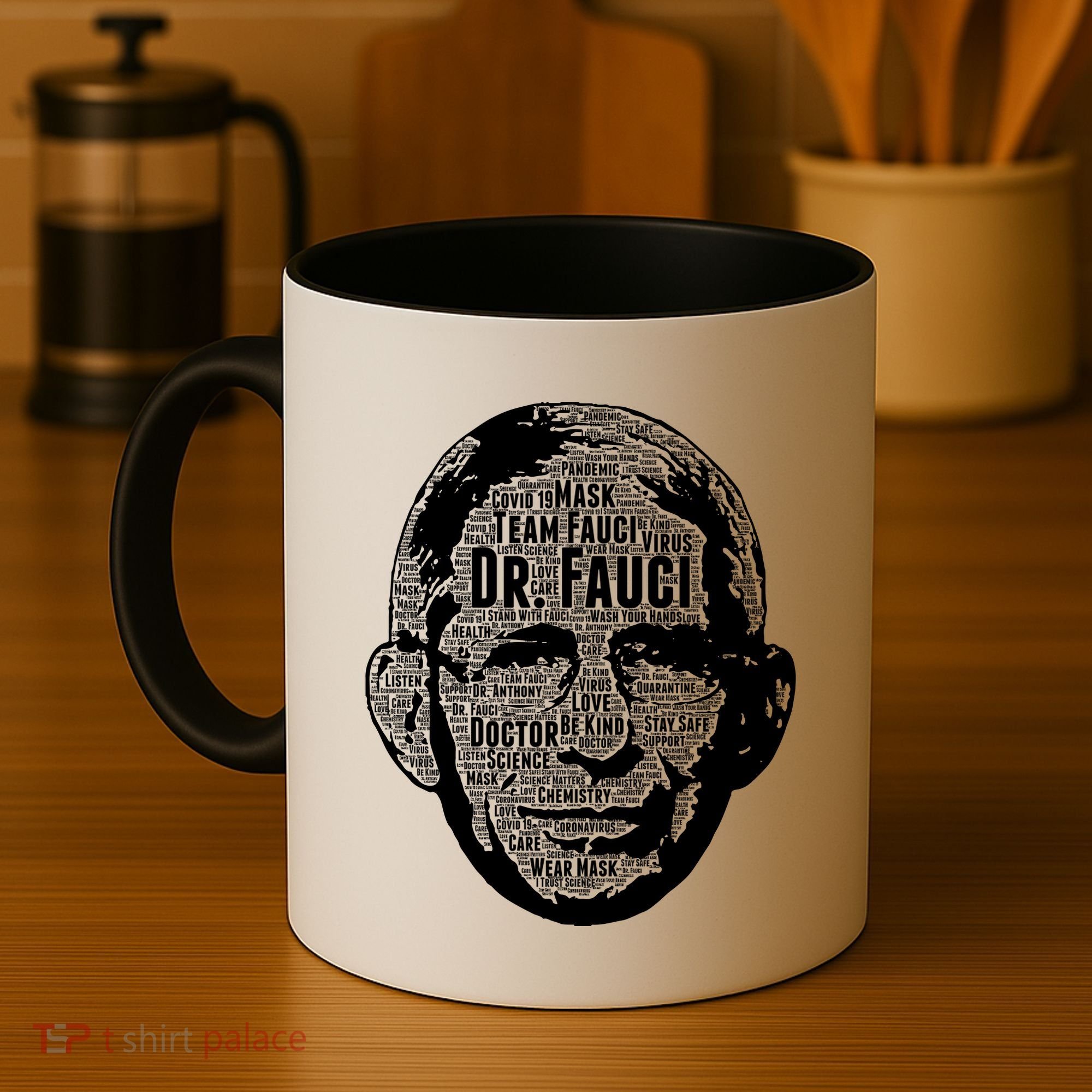 Dr. Fauci Word Face Portrait Coffee Mug