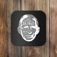 Dr. Fauci Word Face Portrait Coaster thumb 0