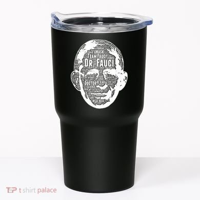 Dr. Fauci Word Face Portrait Tumbler