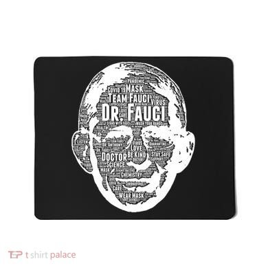 Dr. Fauci Word Face Portrait Mousepad