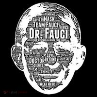 Dr. Fauci Word Face Portrait Ornament thumb 1