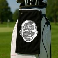 Dr. Fauci Word Face Portrait Golf Towel thumb 2