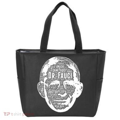 Dr. Fauci Word Face Portrait Tote Bag