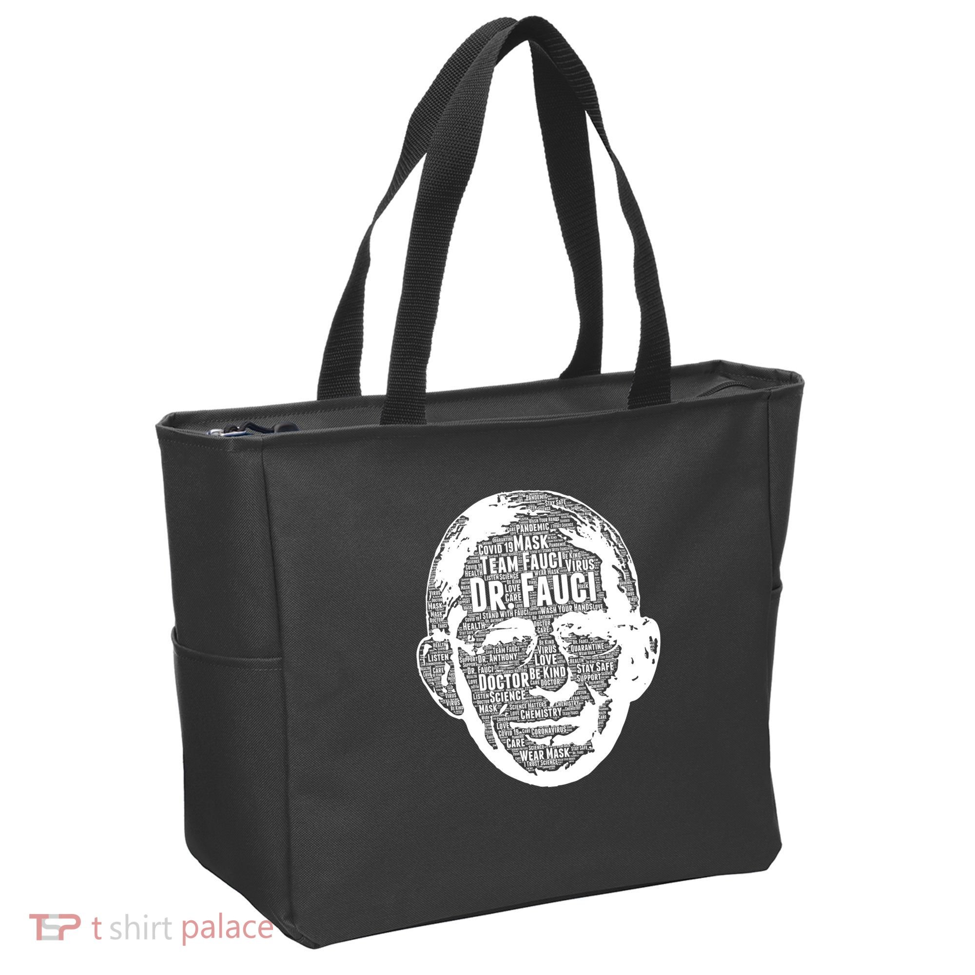 Dr. Fauci Word Face Portrait Tote Bag