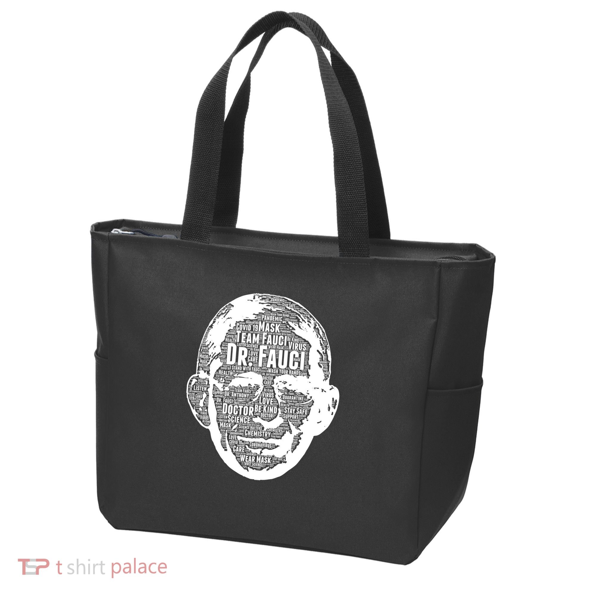 Dr. Fauci Word Face Portrait Tote Bag