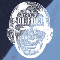 Dr. Fauci Word Face Portrait Raglan Baseball Sleeve Shirt thumb 2