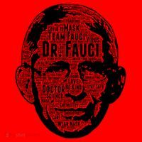Dr. Fauci Word Face Portrait Santa Hat thumb 1