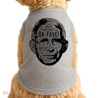 Dr. Fauci Word Face Portrait Doggie Tank