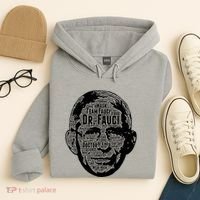 Dr. Fauci Word Face Portrait Hoodie thumb 4