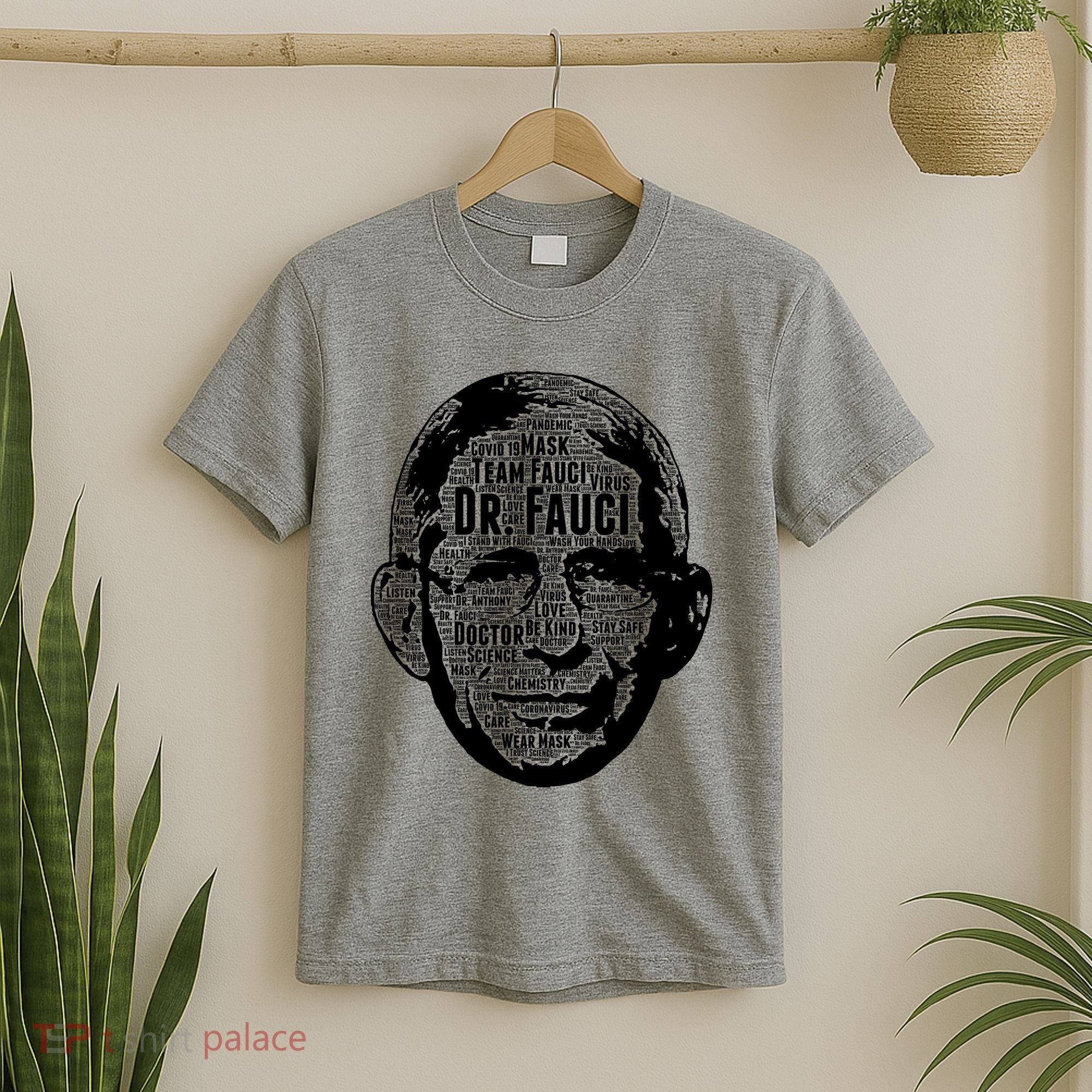 Dr. Fauci Word Face Portrait T-Shirt