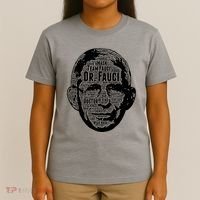 Dr. Fauci Word Face Portrait T-Shirt thumb 4