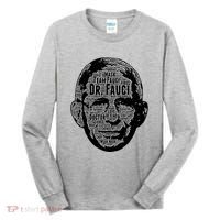 Dr. Fauci Word Face Portrait Tall Long Sleeve Shirt thumb 0