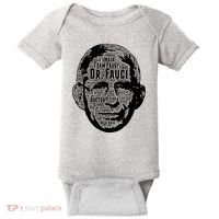 Dr. Fauci Word Face Portrait Baby Bodysuit thumb 0