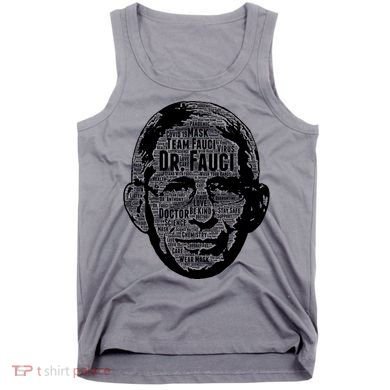 Dr. Fauci Word Face Portrait Tank Top