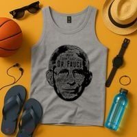 Dr. Fauci Word Face Portrait Tank Top thumb 4