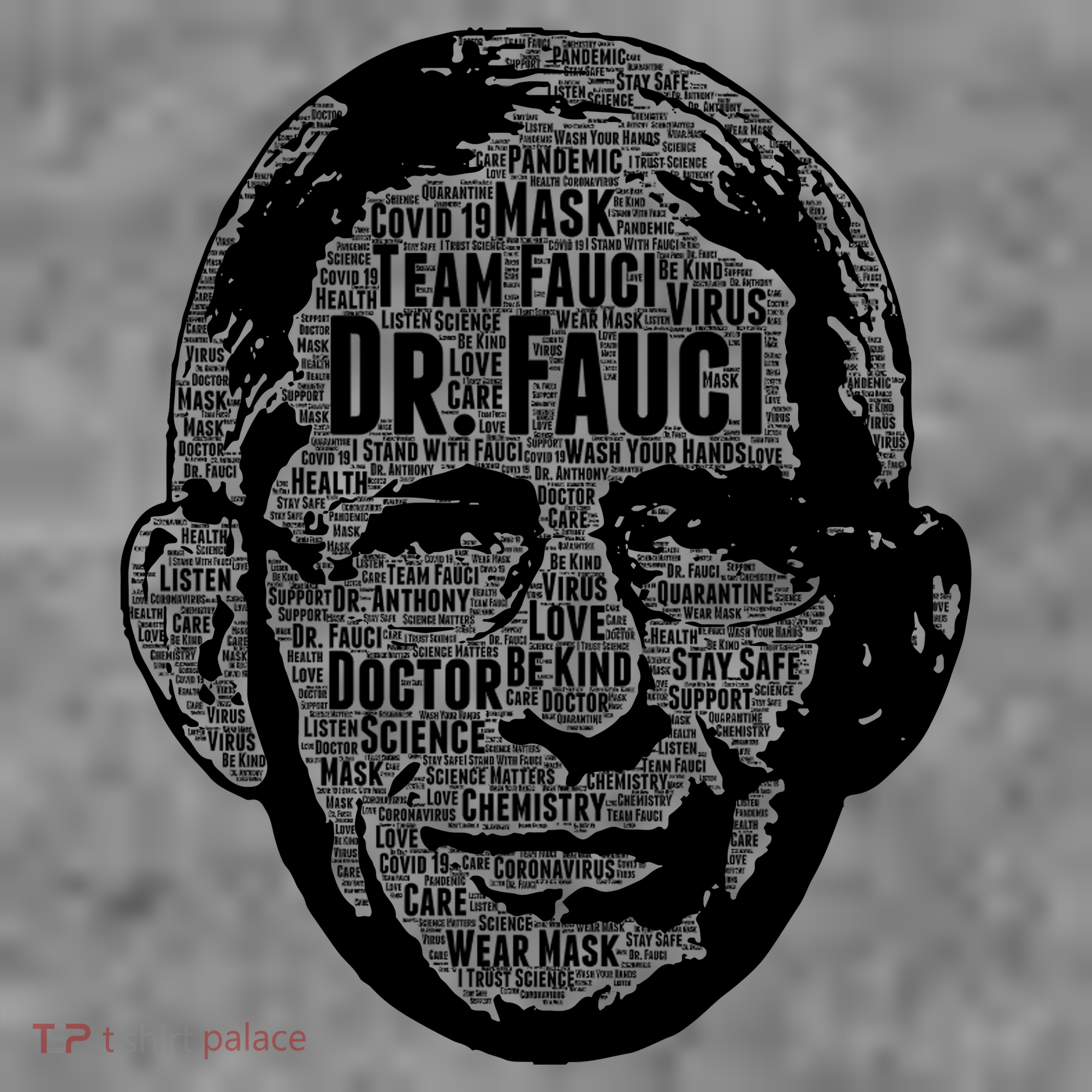 Dr. Fauci Word Face Portrait Tank Top