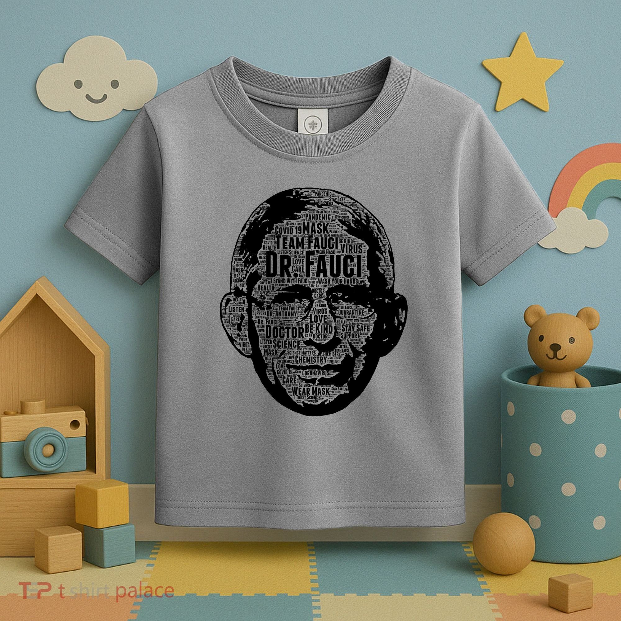 Dr. Fauci Word Face Portrait Toddler T-Shirt