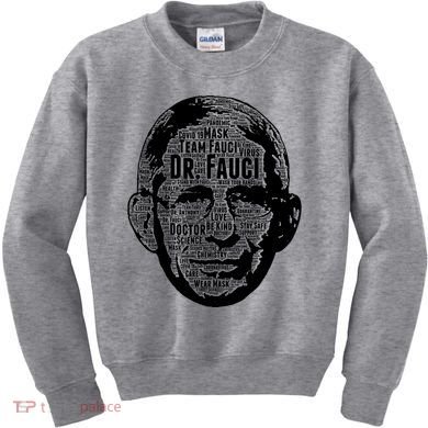 Dr. Fauci Word Face Portrait Kids Sweatshirt