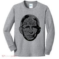 Dr. Fauci Word Face Portrait Kids Long Sleeve Shirt thumb 0