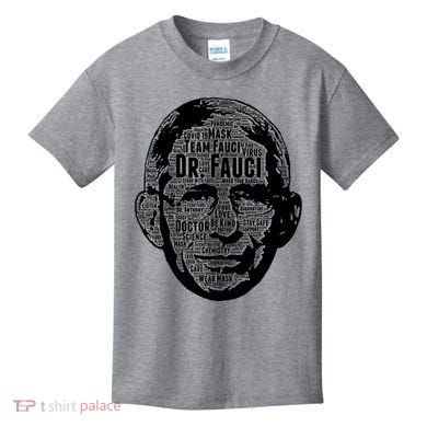 Dr. Fauci Word Face Portrait Kids T-Shirt