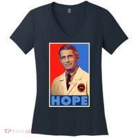 Dr Anthony Fauci Hope Women's V-Neck T-Shirt thumb 0