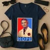 Dr Anthony Fauci Hope Women's V-Neck T-Shirt thumb 2