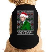 Dr Fauci Baby It's Covid Outside Ugly Christmas Sweater Doggie Tank thumb 0