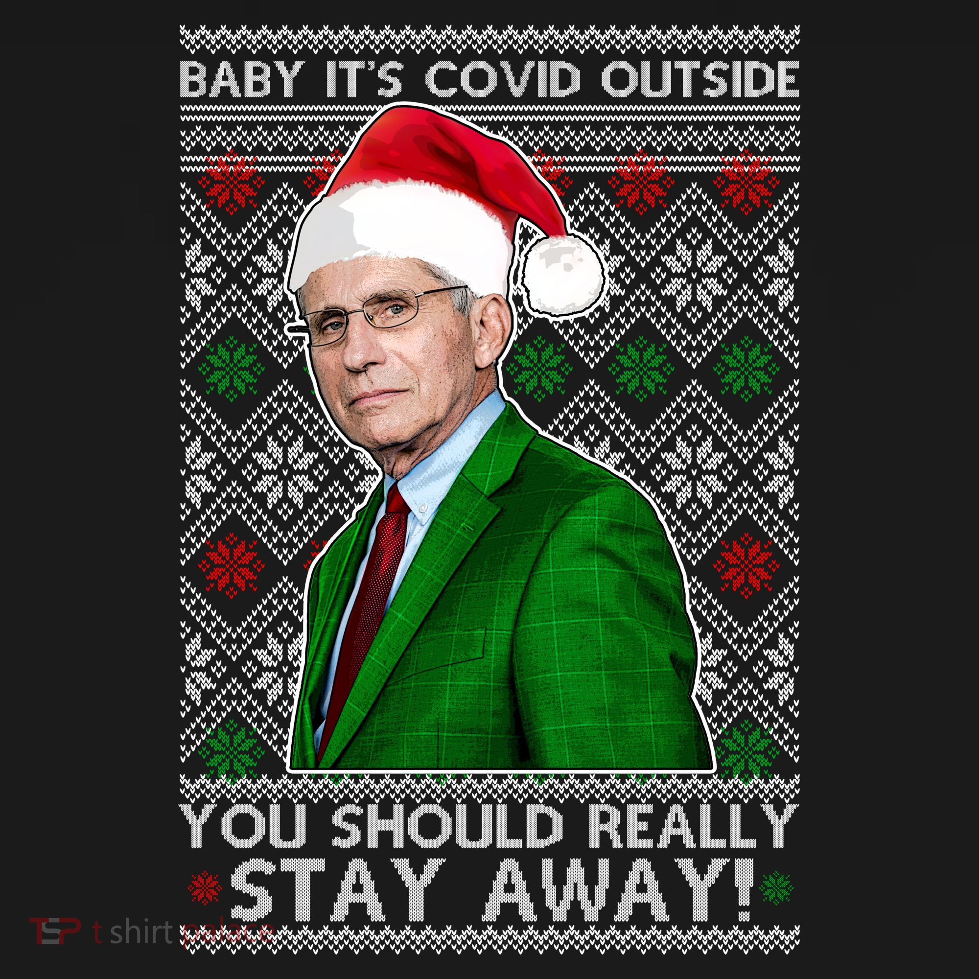 Dr Fauci Baby It's Covid Outside Ugly Christmas Sweater Bucket Hat