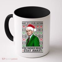 Dr Fauci Baby It's Covid Outside Ugly Christmas Sweater Coffee Mug thumb 0