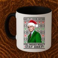 Dr Fauci Baby It's Covid Outside Ugly Christmas Sweater Coffee Mug thumb 2