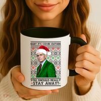 Dr Fauci Baby It's Covid Outside Ugly Christmas Sweater Coffee Mug thumb 3