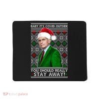 Dr Fauci Baby It's Covid Outside Ugly Christmas Sweater Mousepad thumb 0