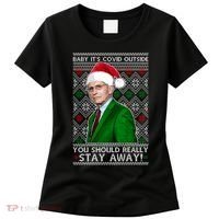 Dr Fauci Baby It's Covid Outside Ugly Christmas Sweater Women's T-Shirt thumb 0