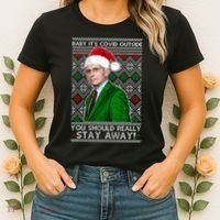 Dr Fauci Baby It's Covid Outside Ugly Christmas Sweater Women's T-Shirt thumb 2