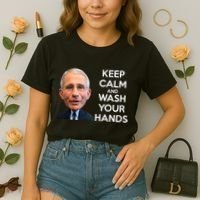 Dr Fauci Keep Calm And Wash Your Hands Comfort Colors Boxy T-Shirt thumb 2