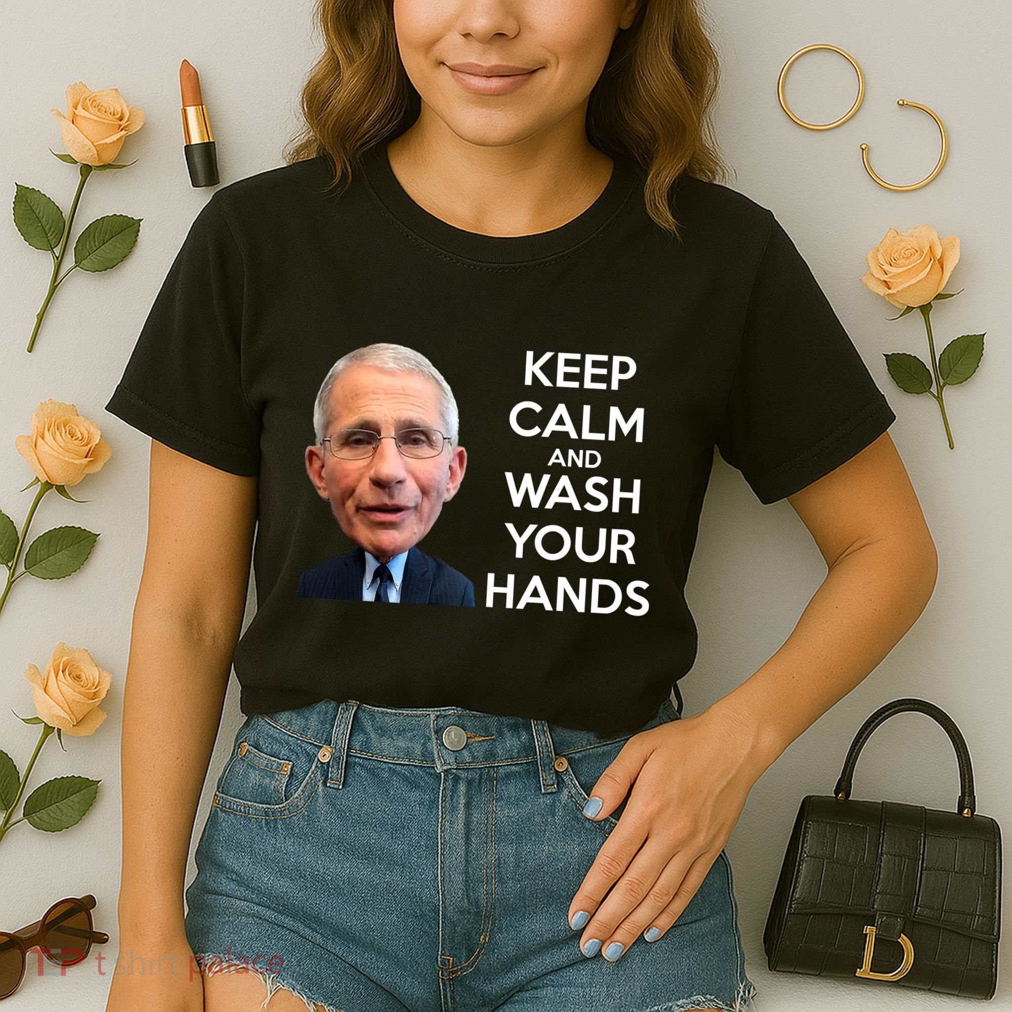 Dr Fauci Keep Calm And Wash Your Hands Comfort Colors Boxy T-Shirt