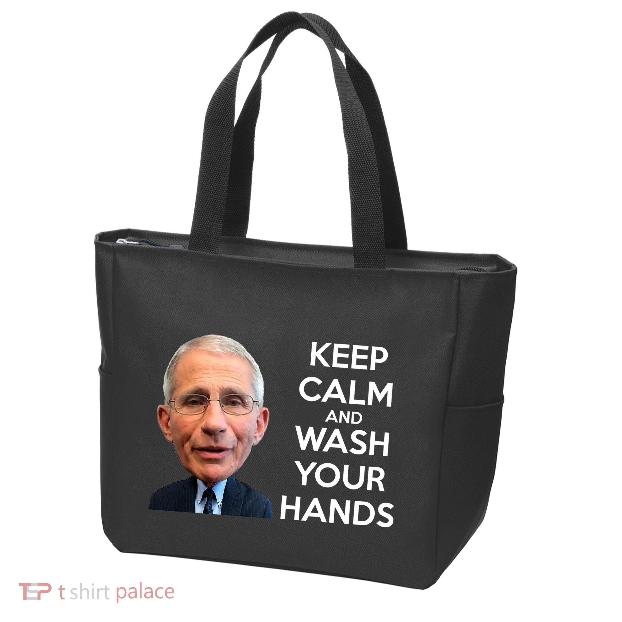 Dr Fauci Keep Calm And Wash Your Hands Tote Bag