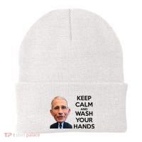Dr Fauci Keep Calm And Wash Your Hands Beanie thumb 0