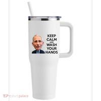 Dr Fauci Keep Calm And Wash Your Hands 40oz Vacuum Insulated Stainless Steel Travel Tumbler thumb 0