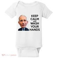 Dr Fauci Keep Calm And Wash Your Hands Baby Bodysuit thumb 0