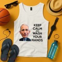 Dr Fauci Keep Calm And Wash Your Hands Tank Top thumb 4
