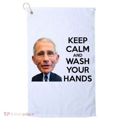 Dr Fauci Keep Calm And Wash Your Hands Golf Towel