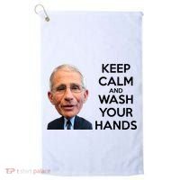 Dr Fauci Keep Calm And Wash Your Hands Golf Towel thumb 0